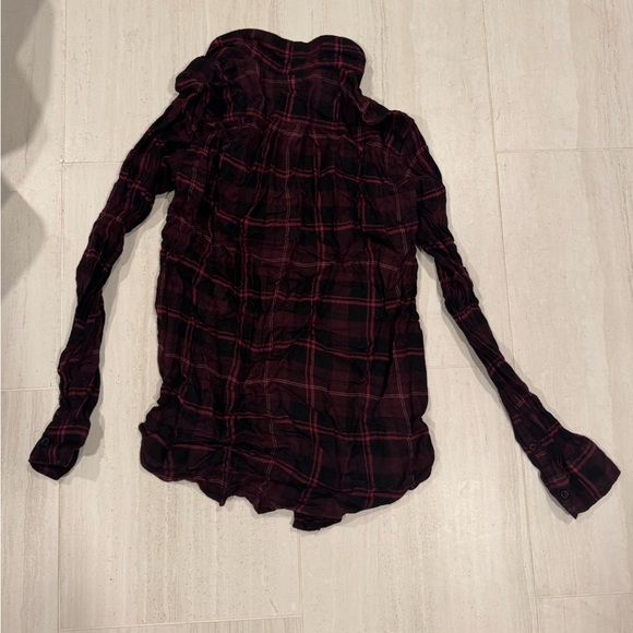 H&M Plaid Button-Up Women's Top size 2 - Picture 4 of 8